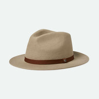 Brixton -  Messer Packable Fedora in Timerwolf/Light Brown