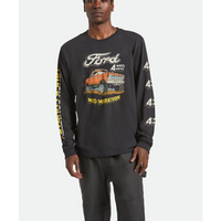 Brixton - Ford Mud Marathon Long Sleeve Tee in Burnt Rubber