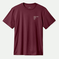 Brixton - Gage Premium S/S Tee in Port Worn Wash