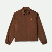 Brixton - Union Relaxed Harrington Jacket in Pinecone Brown