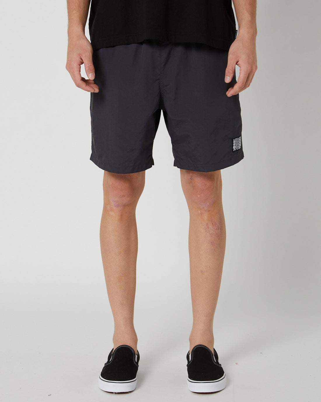 Afends - Collage Recycled Swim Boardshorts in Charcoal