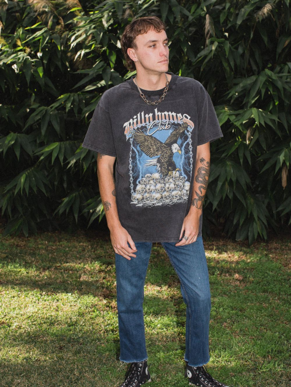Billy Bones Club - Bold Eagle Tee in Acid Black