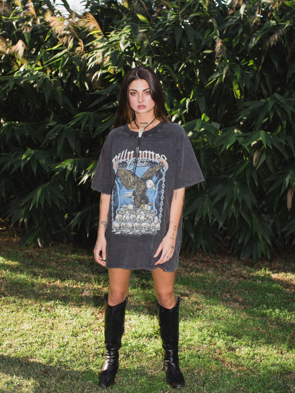 Billy Bones Club - Bold Eagle Tee in Acid Black