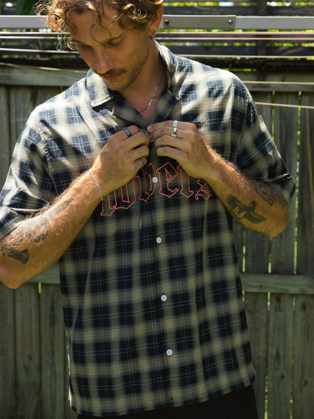 Billy Bones Club - Lovers Check Bowlo in Olive