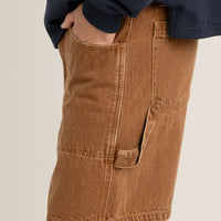RHYTHM - Slacker Denim Short in Tobacco