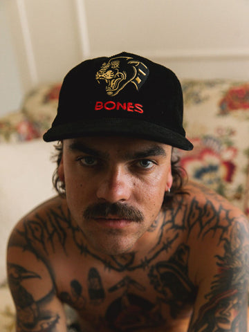 Billy Bones Club -  Panther Cord Cap in Black