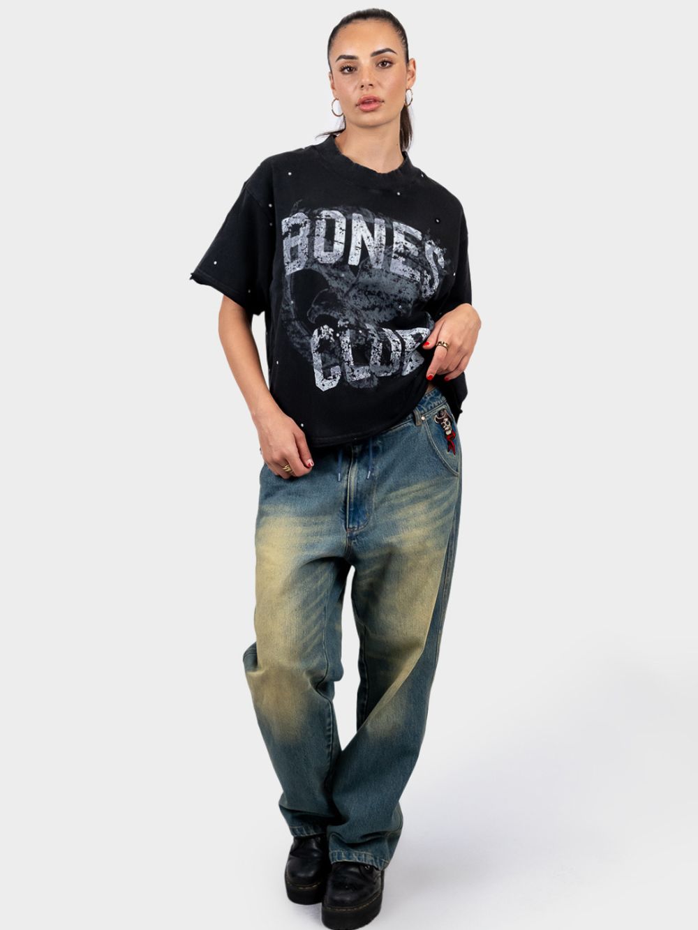 Billy Bones Club - Airborne Raw Box Tee in Vintage Black