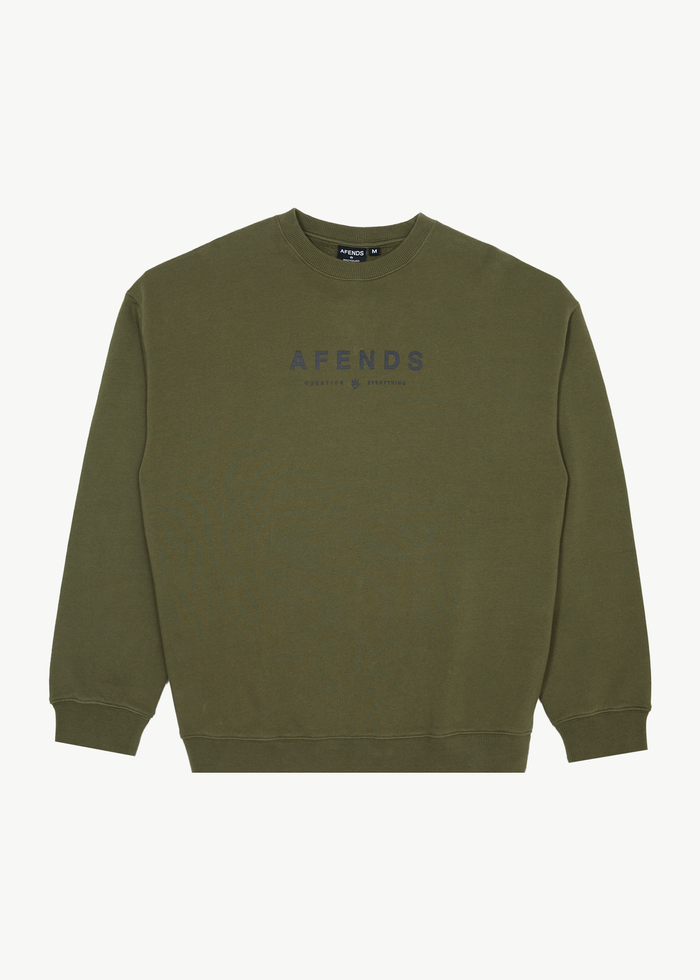 Afends - Thrown Out Recycled Crew Neck in Military