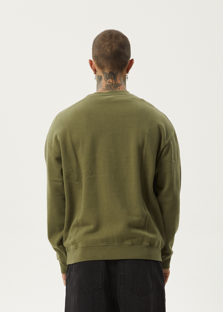 Afends - Thrown Out Recycled Crew Neck in Military
