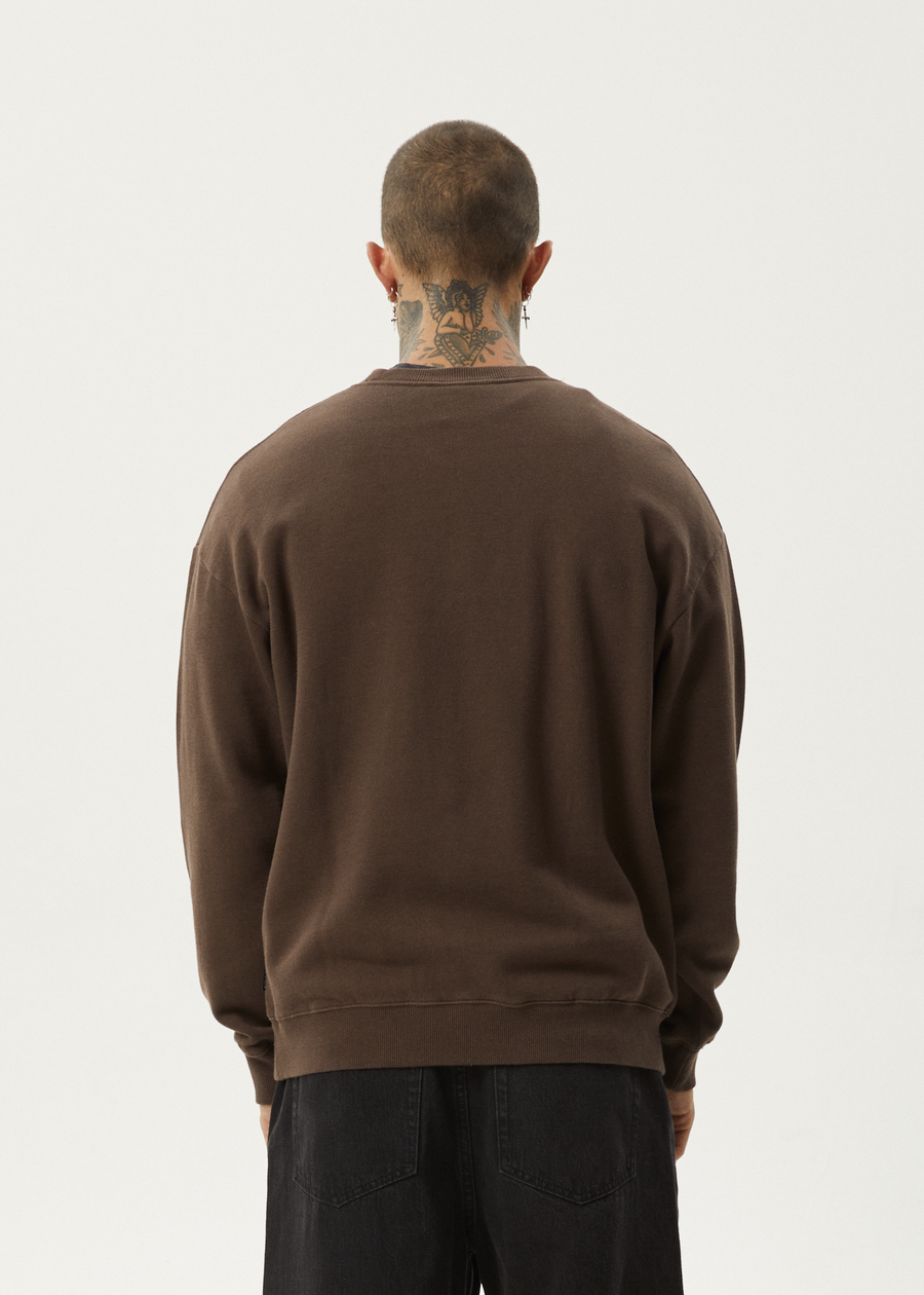 Afends - Solar Flare Recycled Crew Neck in Coffee