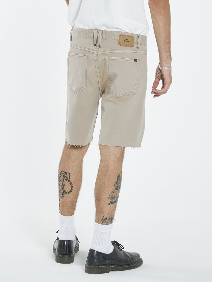 Thrills - Destroyed Bones Denim Short in Smokey Taupe