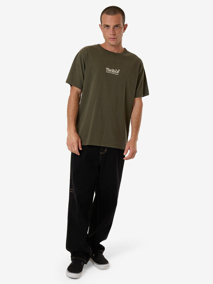 Thrills - Thrills Workwear Embro Merch Tee in Grape Leaf