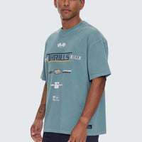Thrills - Rapid Fire Box Fit Oversized Tee in Green Coast