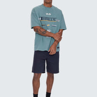 Thrills - Rapid Fire Box Fit Oversized Tee in Green Coast