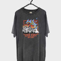 Billy Bones Club - Live Fast Tee in Washed Black
