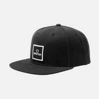 Brixton - Alpha Square  MP Snapback Cap in Black