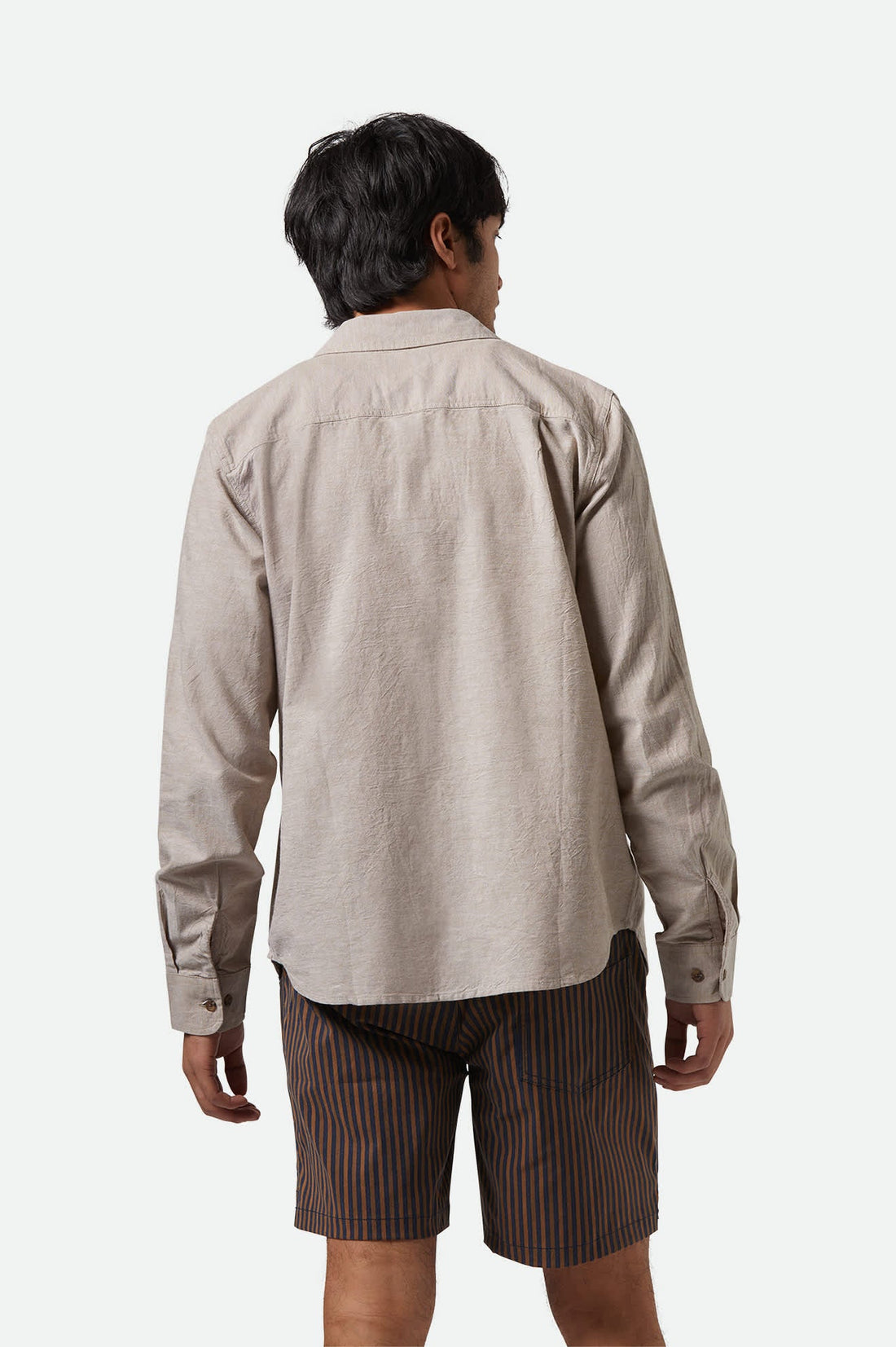 Brixton - The Daily Cotton L/S Shirt in Khaki