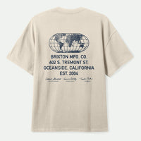 Brixton - Union HW Relaxed Tee in Cream Classic Wash