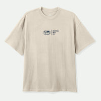 Brixton - Union HW Relaxed Tee in Cream Classic Wash