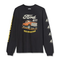 Brixton - Ford Mud Marathon Long Sleeve Tee in Burnt Rubber