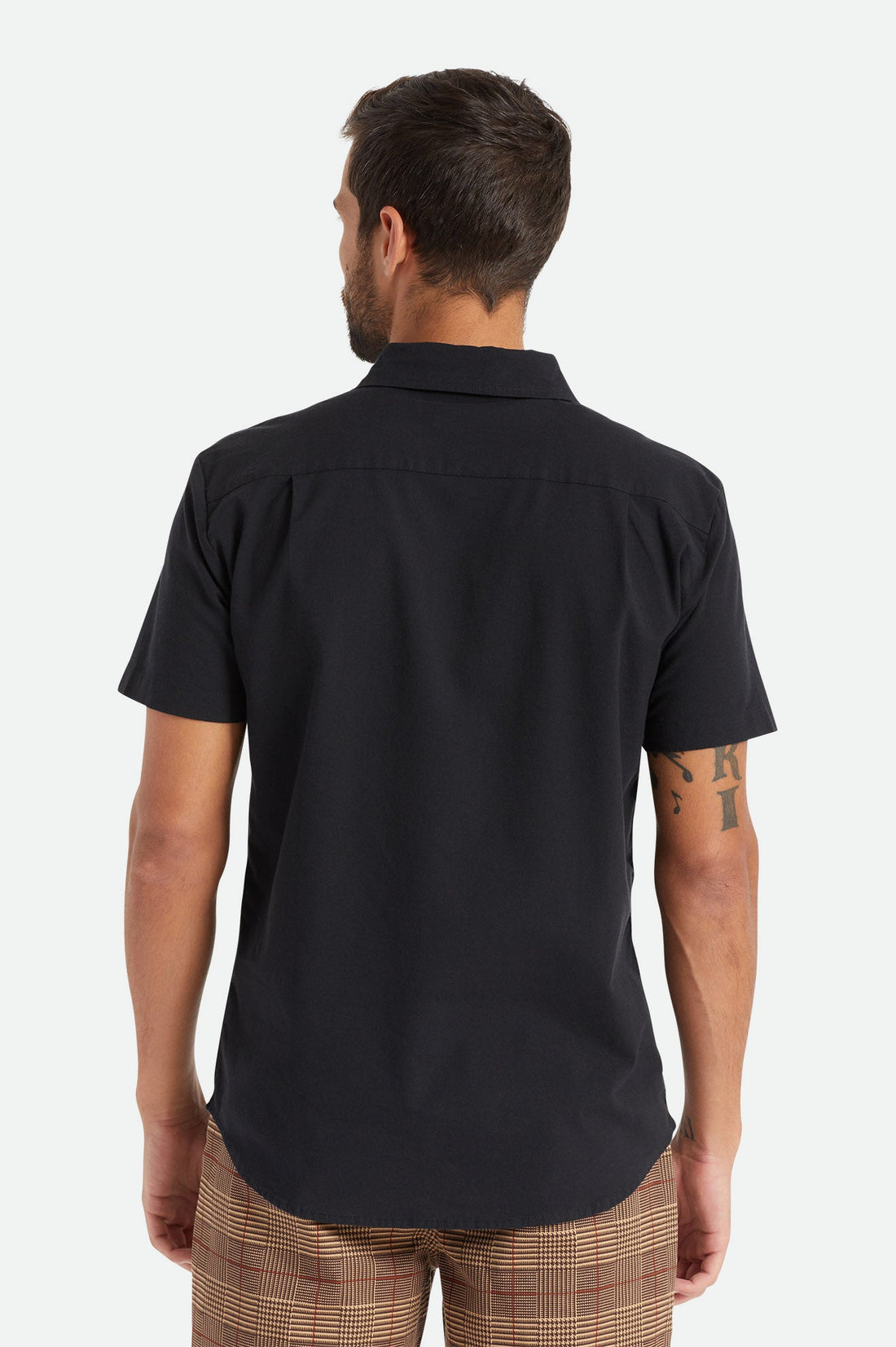 Brixton - Charter Oxford Short Sleeve Shirt in Black