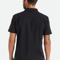 Brixton - Charter Oxford Short Sleeve Shirt in Black