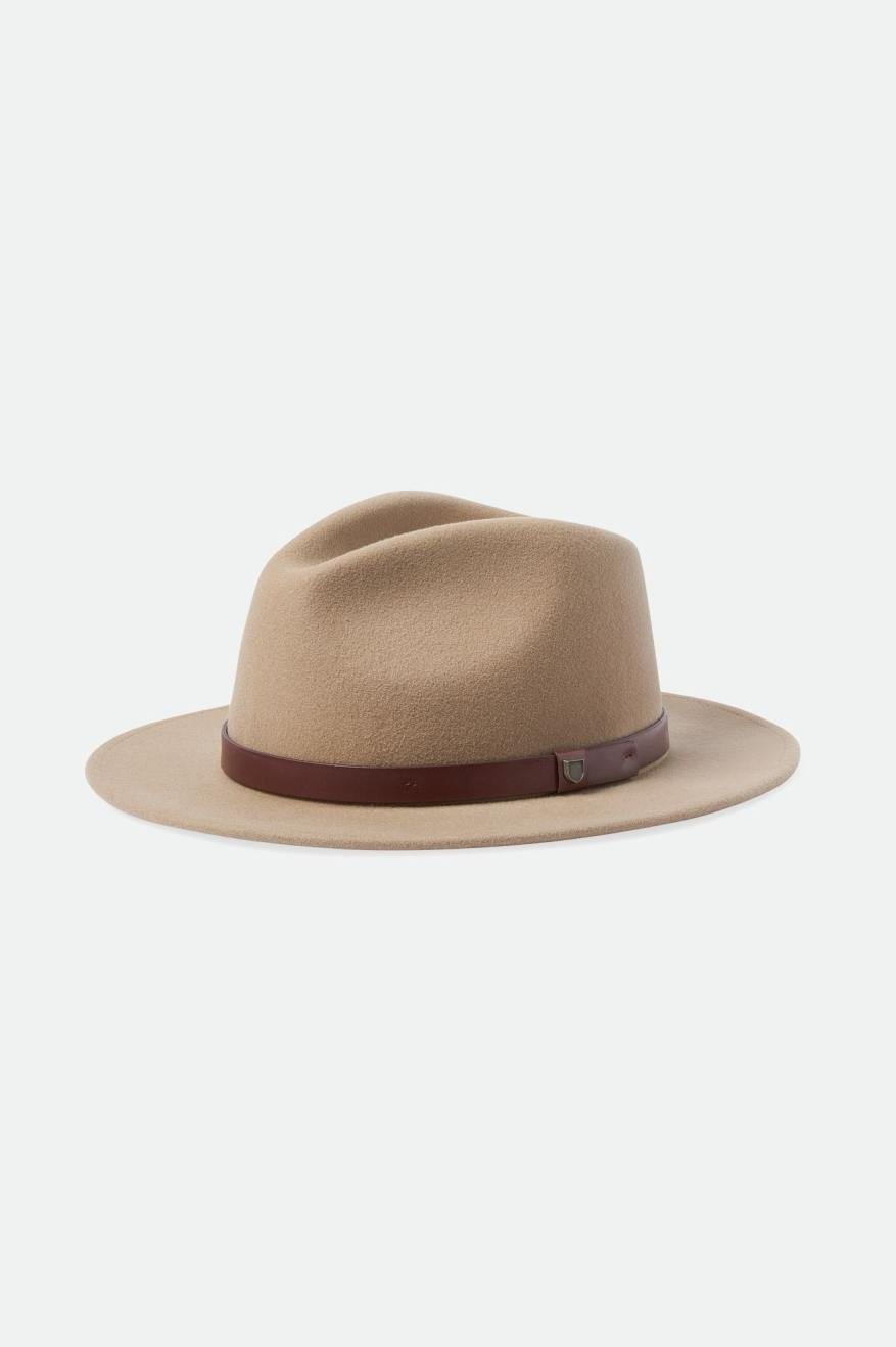 Brixton - Messer Packable Fedora in Sand