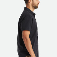 Brixton - Charter Oxford Short Sleeve Shirt in Black