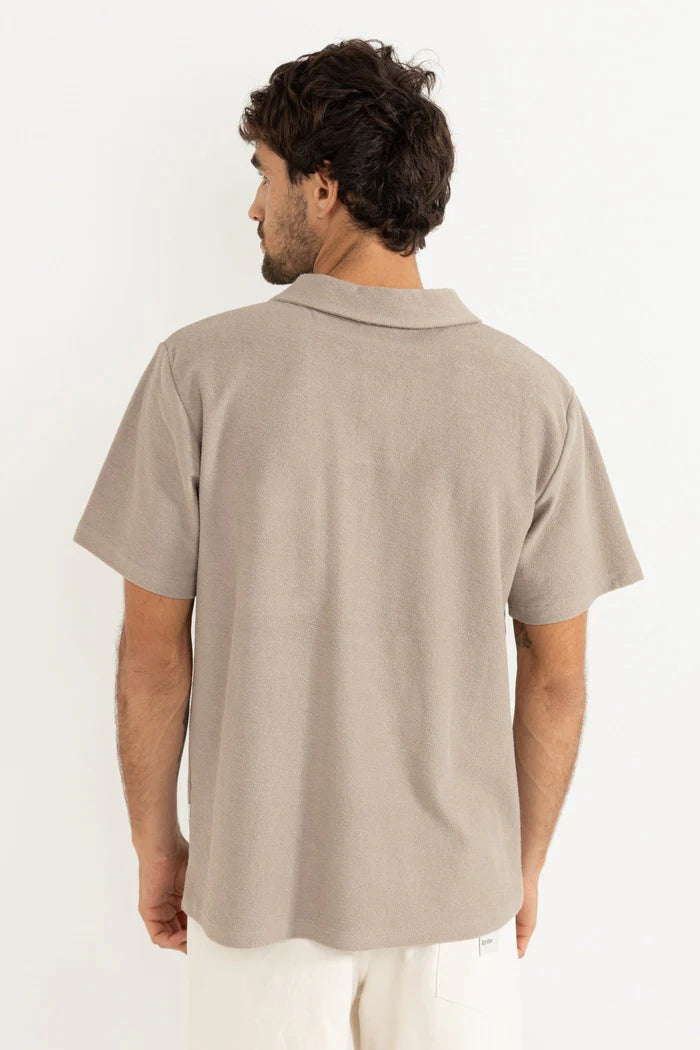 RHYTHM - Vintage Terry Polo in Stone