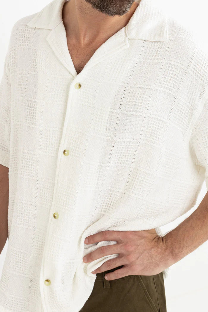 RHYTHM - Oasis SS Shirt in White