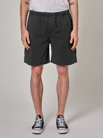 ROLLAS - Tradie Cargo Short in Surplus Black