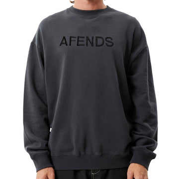 Afends - Disguise Recycled Crew Neck in Charcoal
