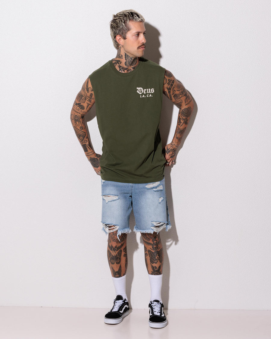 DEUS - Lockwood Muscle Tee in Cypress Green