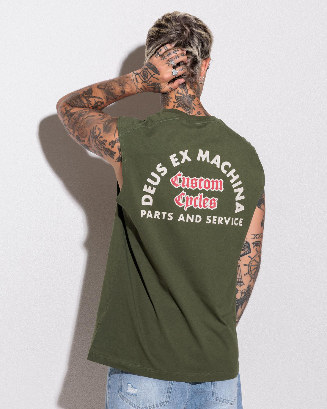 DEUS - Lockwood Muscle Tee in Cypress Green