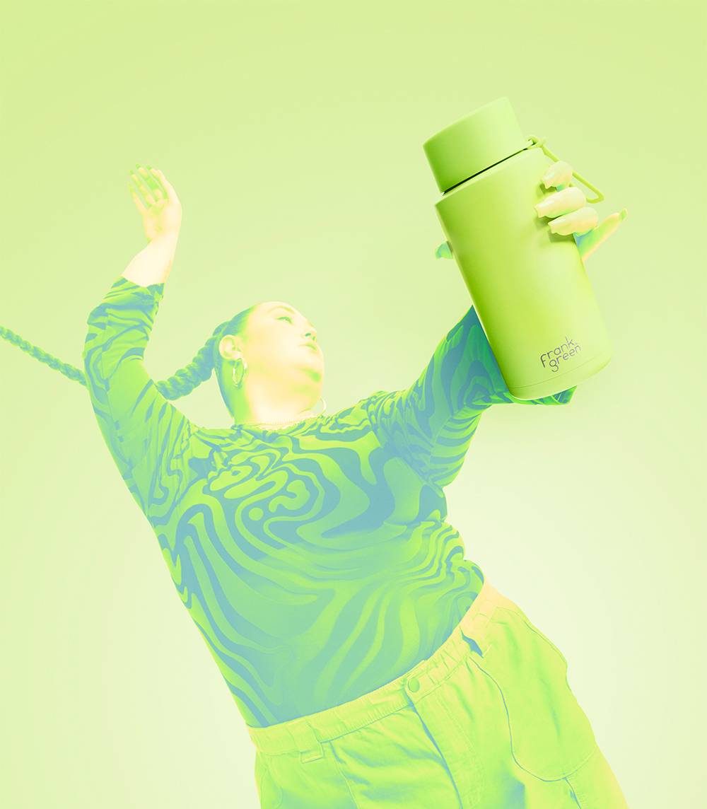 Frank Green - LIMITED EDITION 34oz Stainless Steel Ceramic Reusable Bottle in Pistachio Green