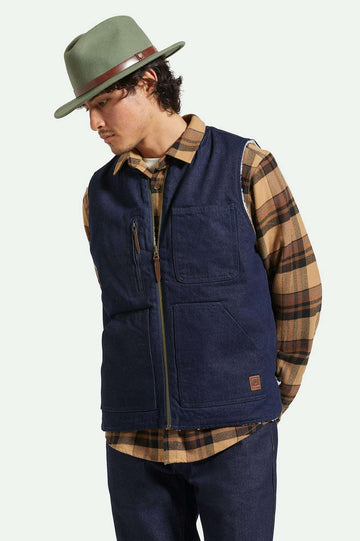 Brixton - Messer Packable Fedora in Light Moss