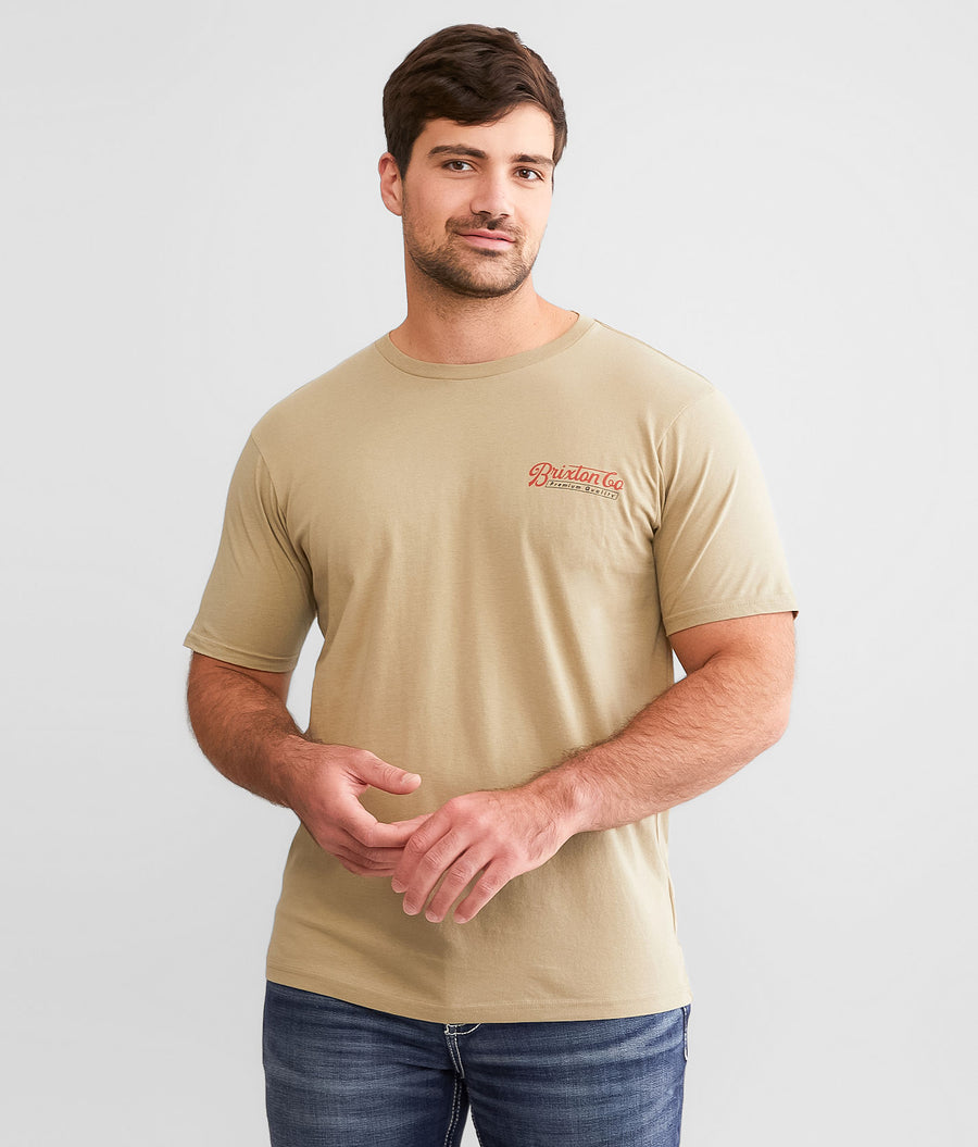 Brixton - Belford S/S Tee in Oatmeal