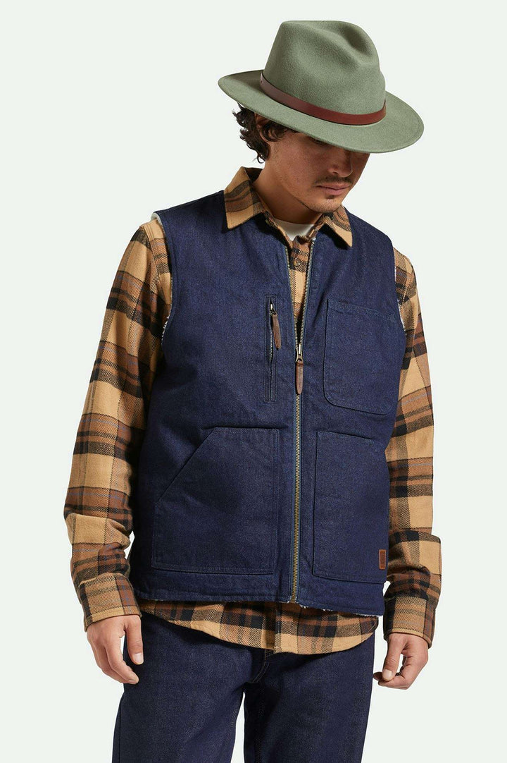 Brixton - Messer Packable Fedora in Light Moss