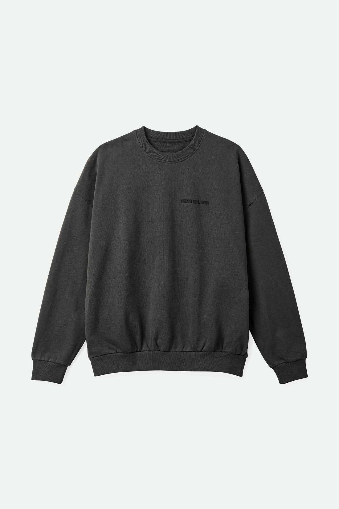 Brixton - Embroided Heavey Weight Crew in Washed Black