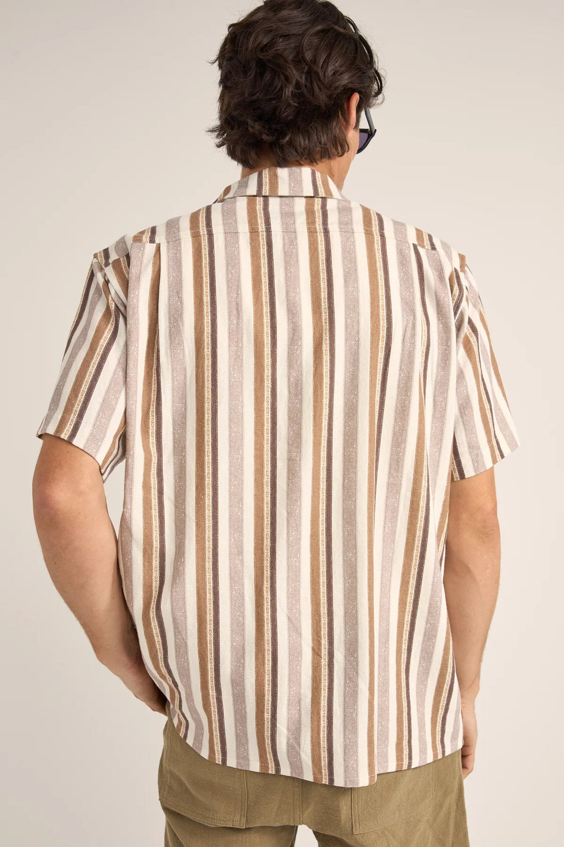 RHYTHM - Paisley Stripe SS Shirt in Cedar (