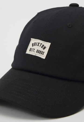 Brixton - Woodburn LP Adjustable Cap in Black Vintage Wash