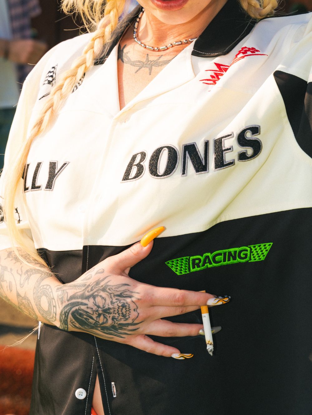 Billy Bones Club - Bones Racing Bowlo Shirt in Two Tone