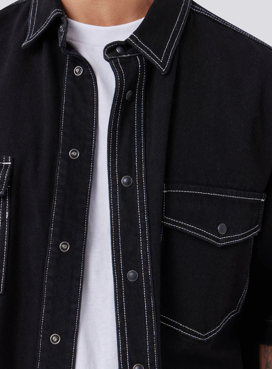 Barney Cools - Homie Shirt in Black Denim