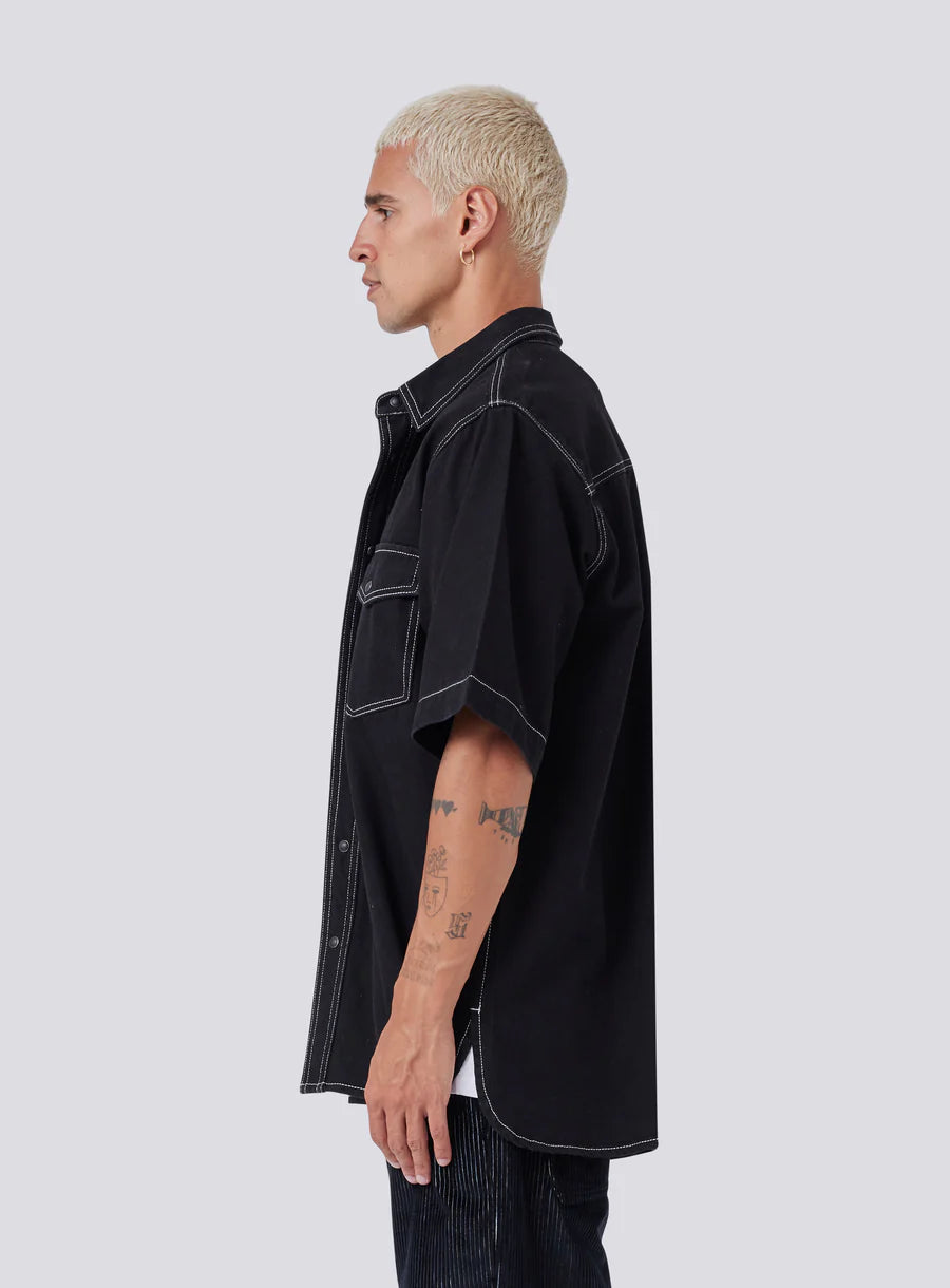 Barney Cools - Homie Shirt in Black Denim