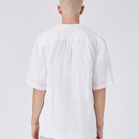 Barney Cools - Resort Shirt in White Seersucker