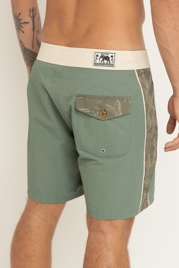 RHYTHM - Astral Bloom Trunk Short in Olive
