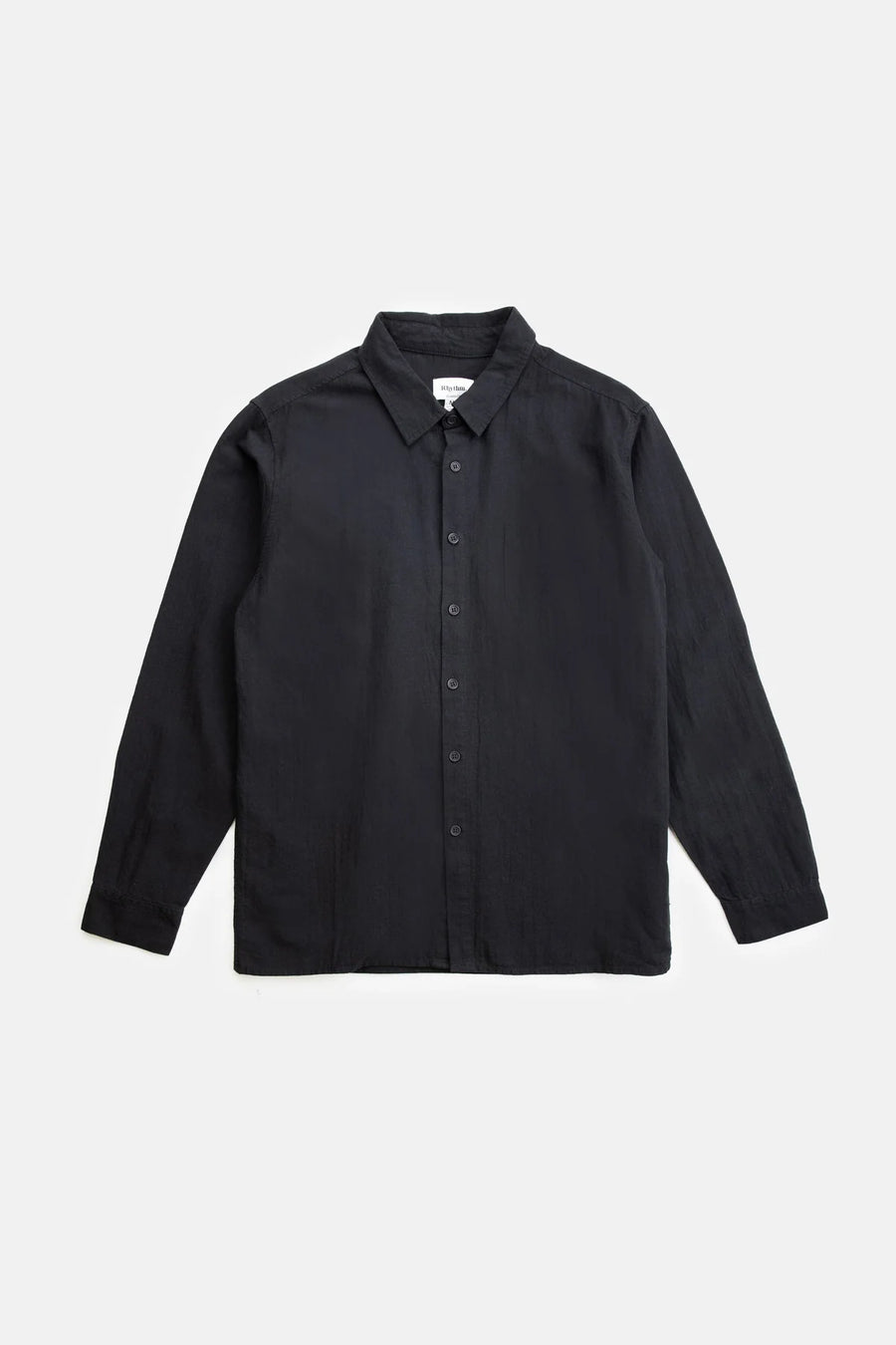 RHYTHM - Classic Linen LS Shirt in Vintage Black