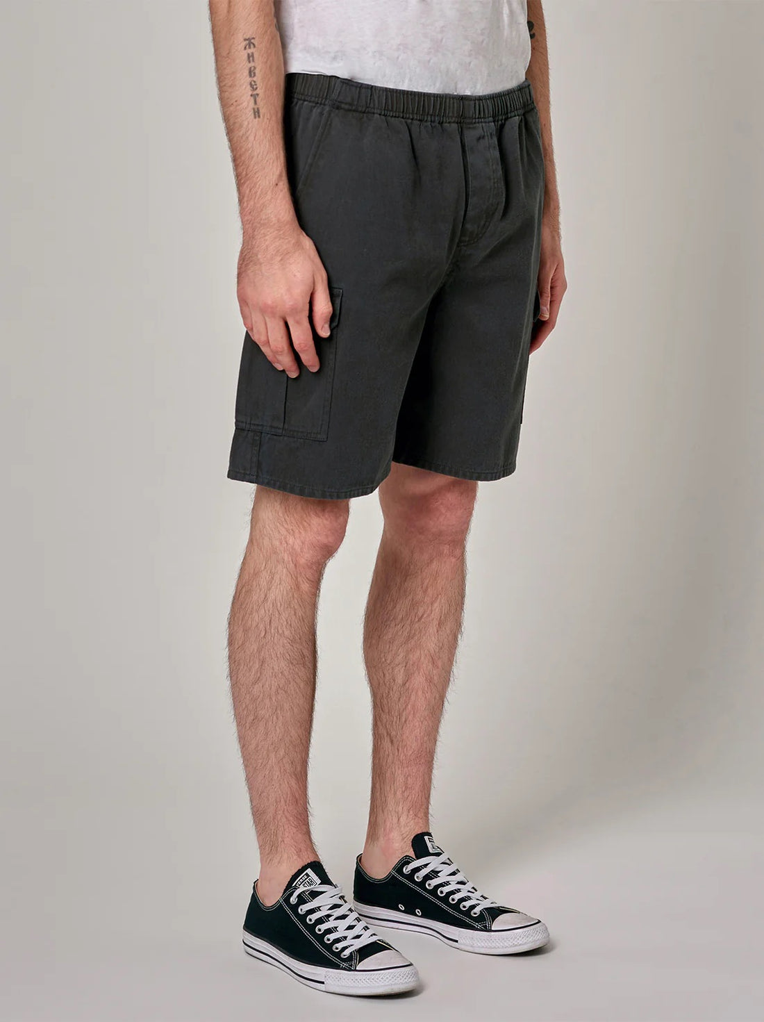 ROLLAS - Tradie Cargo Short in Surplus Black