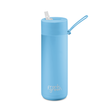 Frank Green - LIMITED EDITION 1 Litre Stainless Steel Ceramic Reusable Bottle in Sky Blue