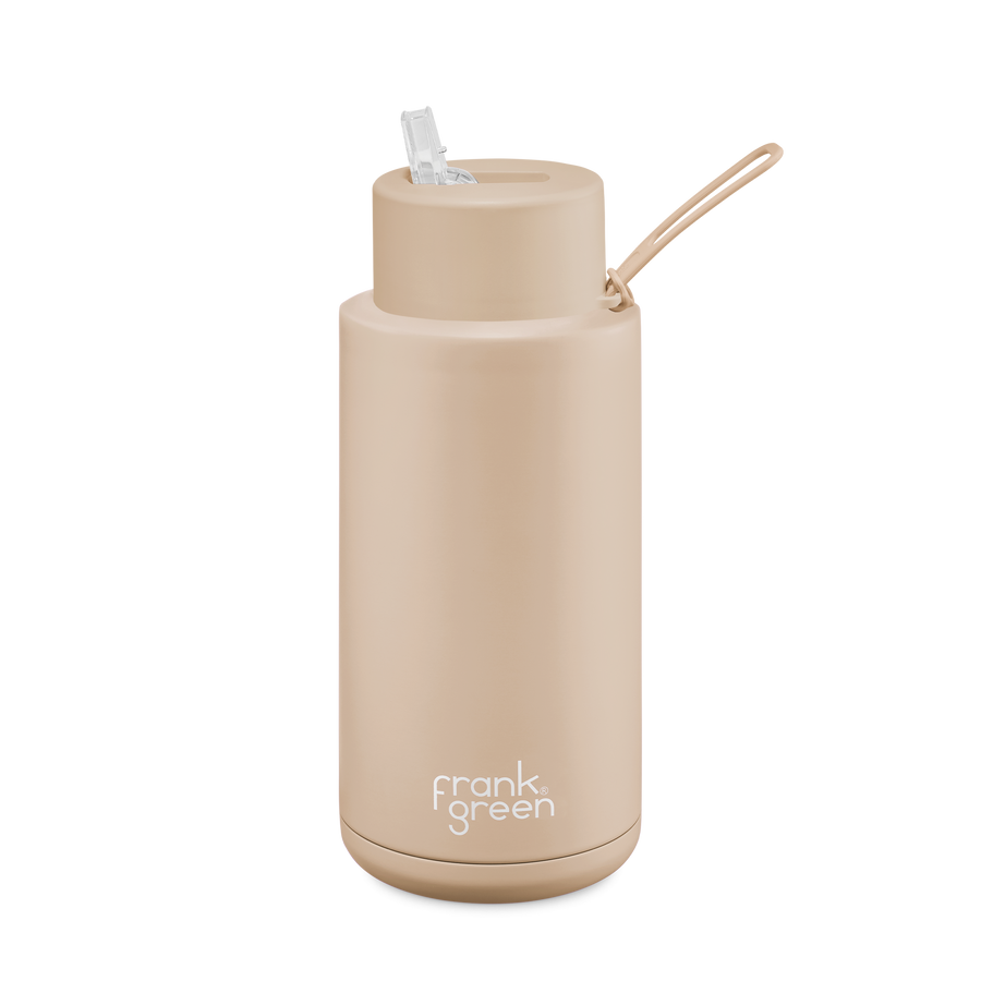 Frank Green - LIMITED EDITION 34oz Stainless Steel Ceramic Reusable Bottle in Soft Stone
